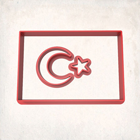 Türk Bayrağı Detay Kurabiye Kalıp Seti 3’lü