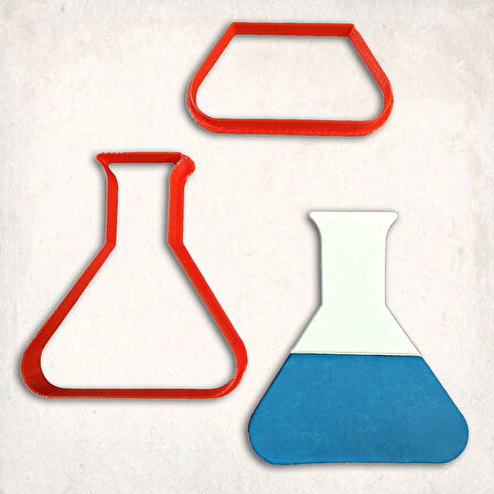 Deney Şişesi Detay Kurabiye Kalıp Seti 2’li