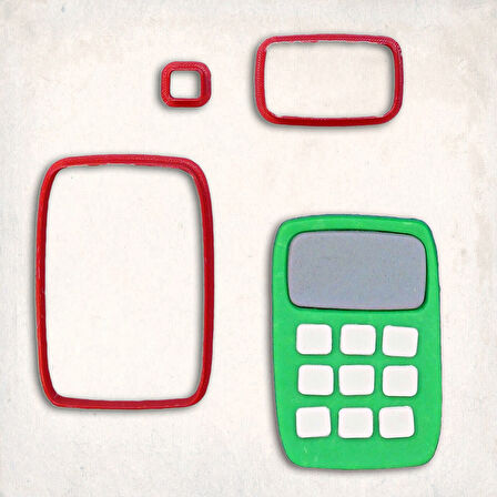 Hesap Makinesi Detay Kurabiye Kalıp Seti 3’lü