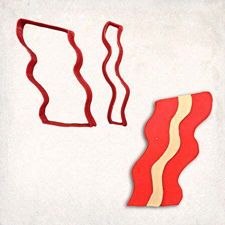 Bacon Detay Kurabiye Kalıp Seti 2’li