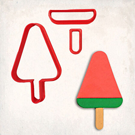 Dondurma Detay Kurabiye Kalıp Seti 3’lü