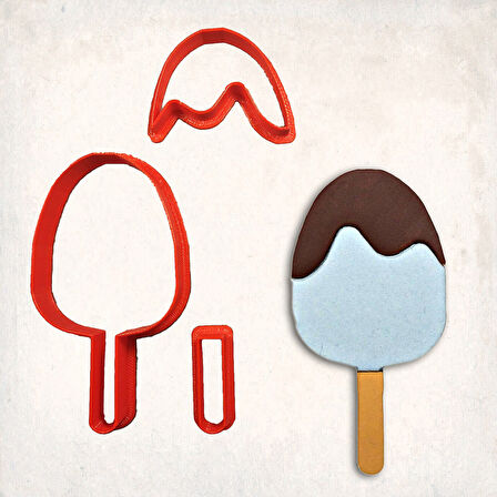 Dondurma-2 Detay Kurabiye Kalıp Seti 3’lü