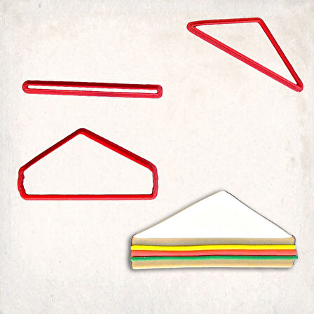 Sandviç Detay Kurabiye Kalıp Seti 3’lü