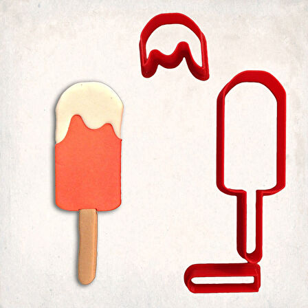 Dondurma-3 Detay Kurabiye Kalıp Seti 3’lü