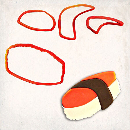 Suşi Detay Kurabiye Kalıp Seti 4’lü