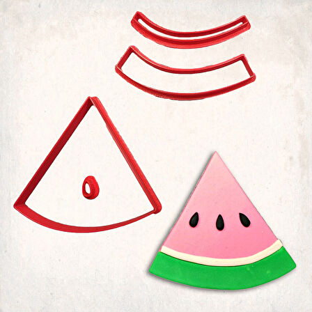 Karpuz Detay Kurabiye Kalıp Seti 4’lü