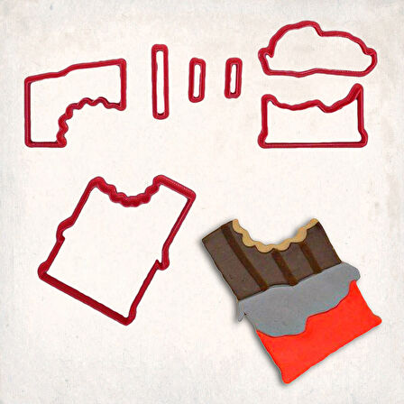 KitKat Çikolata Detay Kurabiye Kalıp Seti 7’li