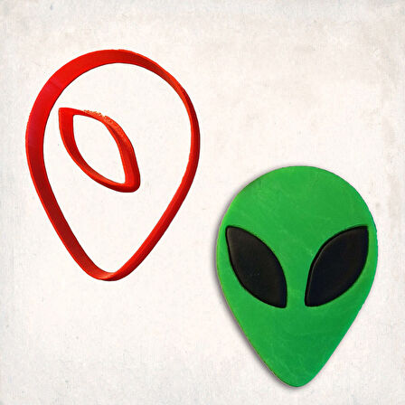 Alien Detay Kurabiye Kalıp Seti 2’li