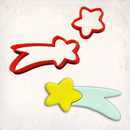 Kayan Yıldız Detay Kurabiye Kalıp Seti 2’li