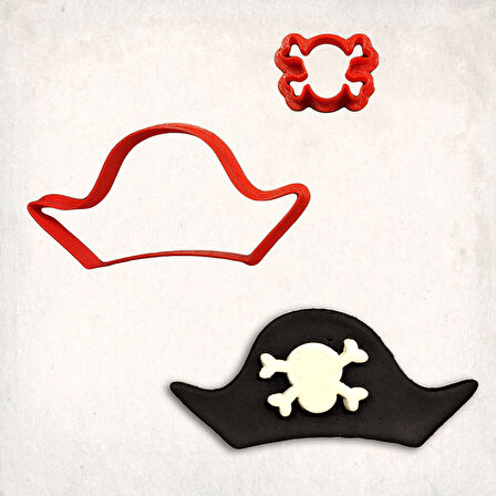 Korsan Şapkası Detay Kurabiye Kalıp Seti 2’li