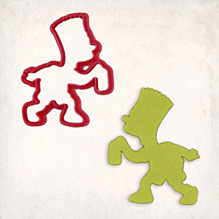 The Simpsons Bart Kurabiye Kalıbı Şekillendirici Kopat