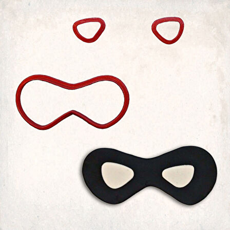 The Incredibles Mask Detay Kurabiye Kalıp Seti 2’li