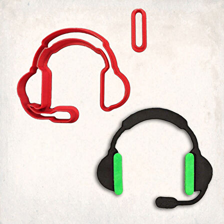 Kulaklık Detay Kurabiye Kalıp Seti 2’li