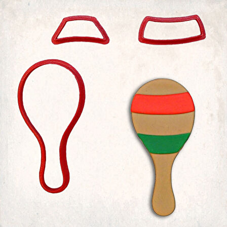 Maraca Detay Kurabiye Kalıp Seti 3’lü