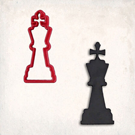 Satranç Şah Kurabiye Kalıbı Şekillendirici Kopat