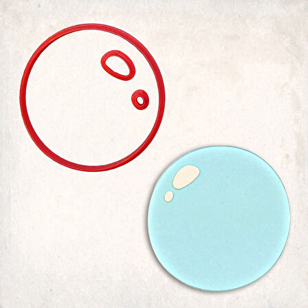 Bubble Kabarcık Detay Kurabiye Kalıp Seti 3’lü