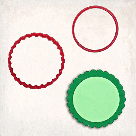 Taraklı Daire Detay Kurabiye Kalıp Seti 2’li