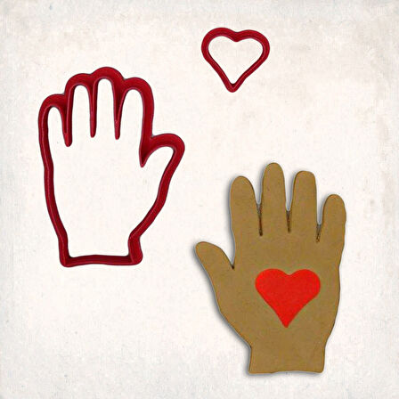 Kalpli El Detay Kurabiye Kalıp Seti 2’li