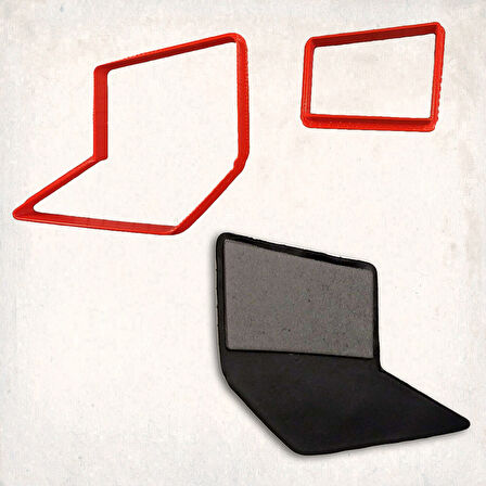 Laptop Detay Kurabiye Kalıp Seti 2’li