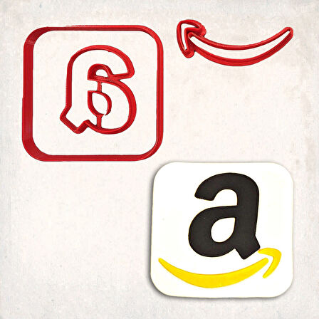 Amazon Logo Detay Kurabiye Kalıp Seti 3’lü