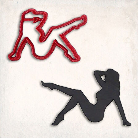 Pin Up Kızı Detay Kurabiye Kalıp Seti 2’li