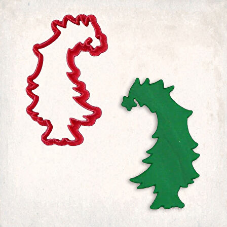 Grinch Noel Ağacı Kurabiye Kalıbı Şekillendirici Kopat