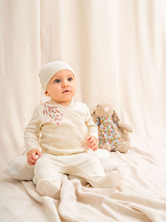 Organik Sertifikalı Nakışlı Kız 3lü Takım 0-1/1-3/3-6/6-9AY