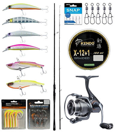 Yek Outdoor Pro Spin Seti Kendo K10 Long casting 2.70cm 90XH 15-60gr Olta Kamışı&Savage Gear Fazor 4000 Olta Makinesi