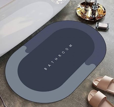 Premium Salon Yikenebilir Ortamları Şık Modern Süper Emici Banyo Paspası 38x58 cm