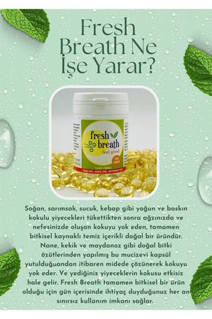 4 kutu 25'li Ağız Kokusu Önleyici, Nefes Temizleyici (Soğan, sarımsak koku yok edici)