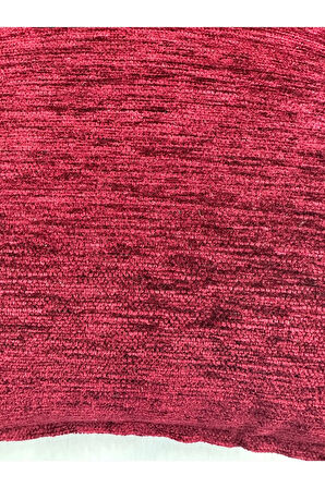 Kırmızı Şönil Düz Kırlent Kılıfı 40x40