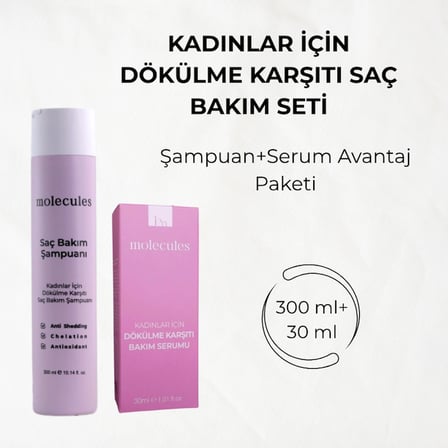 Doa Kozmetik Kadınlar İçin Dökülme Karşıtı Saç Bakım Şampuanı & Saç Serumu Seti