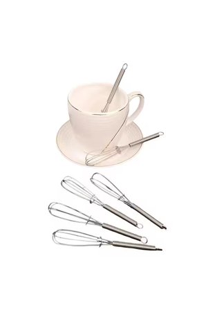 Kristal Doğal Desenli Metal Çırpıcı, Mini Boy, 12 Cm Boyunda, 6 Adet