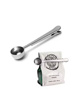 Klipsli Kahve Ölçeği Yaylı Paslanmaz Çelik, 10 ml Kaşıklı