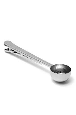Klipsli Kahve Ölçeği Yaylı Paslanmaz Çelik, 10 ml Kaşıklı