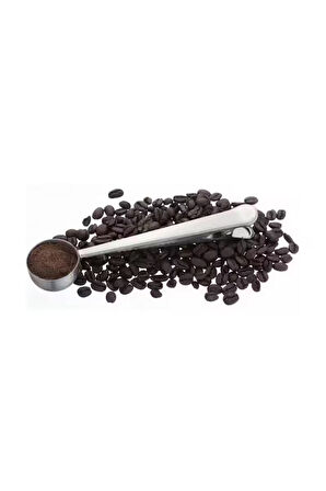 Klipsli Kahve Ölçeği Yaylı Paslanmaz Çelik, 10 ml Kaşıklı
