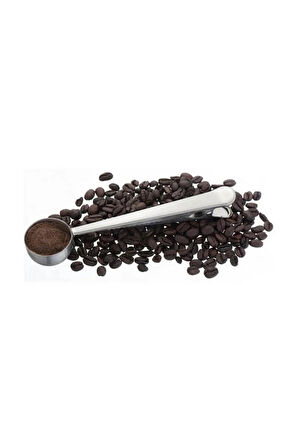 Klipsli Kahve Ölçeği Yaylı Paslanmaz Çelik, 10 ml Kaşıklı