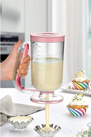 Ölçekli Hamur Porsiyonlayıcı Hamur Dağıtıcı 1 Lt Pancake Krema Hamur Puding Porsiyonlayıcı Dağıtıcı