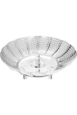 Katlanabilir Buharda Sebze Pişirme Haşlama Aparatı Orta Boy