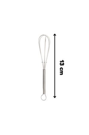 Yaylı Paslanmaz Çelik Çay Kaşığı Mini Çırpıcı 6 Lı Set 1 Paket