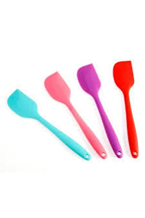Komple Silikon Yassı Spatula Asorti