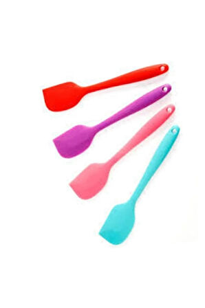 Komple Silikon Yassı Spatula Asorti