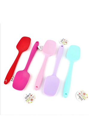 Komple Silikon Düz Spatula 27,5 cm Asorti