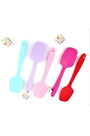 Komple Silikon Düz Spatula 27,5 cm Asorti