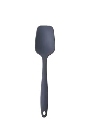 Büyük Yanmaz Silikon Antrasit Düz Spatula Seti 3 Adet - Silikon Düz Spatula 3'lü Set Antrasit