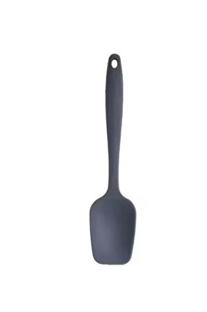 Büyük Yanmaz Silikon Antrasit Düz Spatula Seti 3 Adet - Silikon Düz Spatula 3'lü Set Antrasit