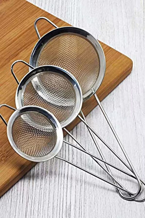 Çay Bitki Çayı Süzgeç 3 Lü Paket Farklı Boylarda