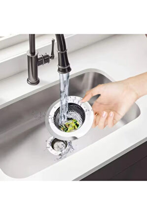 11.5 Cm Büyük Boy Paslanmaz Çelik Lavabo Süzgeci - Evye Süzgeci 11.5 Cm