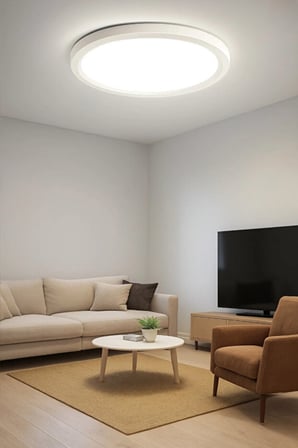 Enfe-Tavana Sıfır Avize Yuvarlak Beyaz Işık Panel Smd Led’li 24W Beyaz Kasa Sıva Üstü Panel Armatür Beyaz