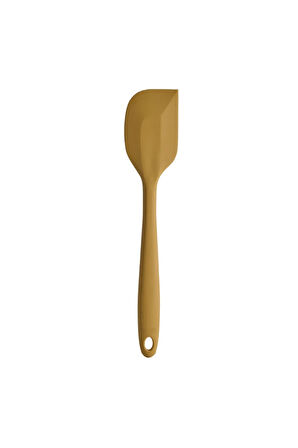 Büyük Boy Yanmaz Silikon Spatula Ve Kaşık Seti 3 Model - Spatula Kaşık Sarı 3'lü Set